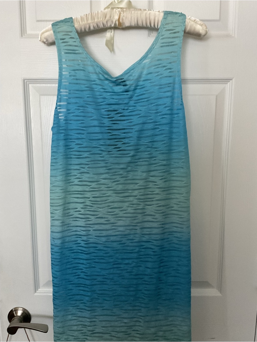 Teal Ombre Sleeveless Swim Coverup - Unbranded